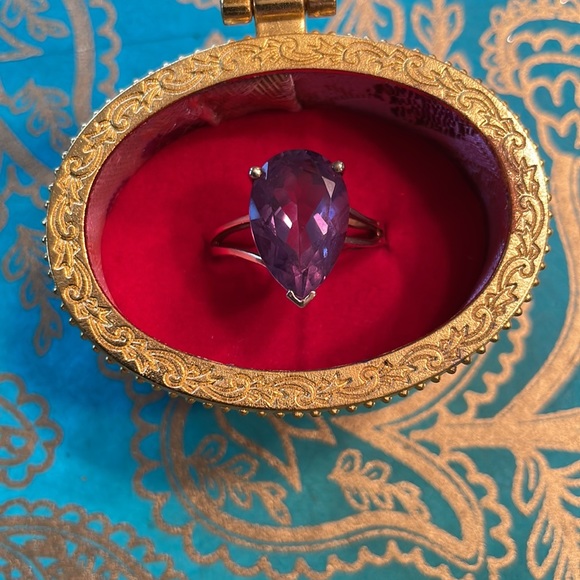 Brazilian Amethyst ring Gold - Picture 3 of 5